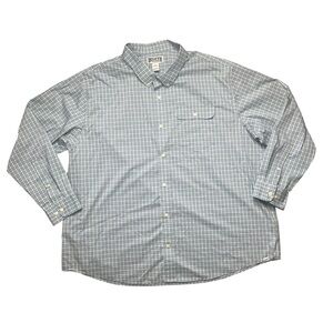 Duluth Trading Company blue/green plaid long sleeve button down shirt men’s 3XL